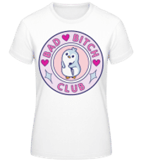 Bad Btch Club - Dámske basic tričko - Biela - Predné