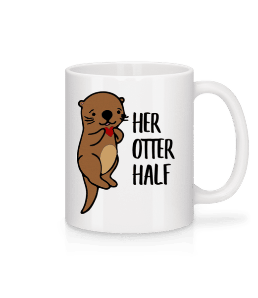 Aperçu: Her Otter Half - Mug en céramique blanc - Blanc - Devant