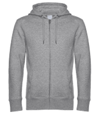 Männer Standard Sweatjacke - Grau meliert - Vorne