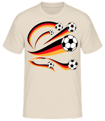 Deutsche Fahnen Mit Fußbällen · Männer Basic T-Shirt