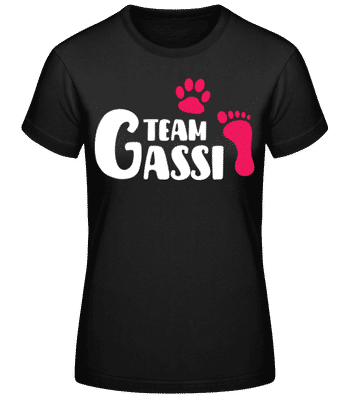 Team Gassi - Frauen Basic T-Shirt - Schwarz - Vorne