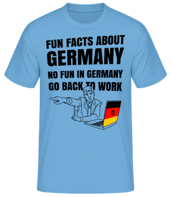 Fun Facts Germany - Pánske basic tričko - Svetlo modrá - Predné