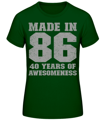40 Years Of Awesomeness - Camiseta básica de mujer - Verde botella - delante