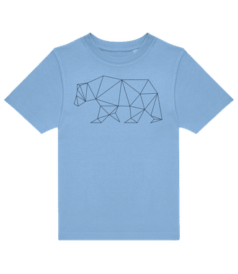 Abstrakt mnohouholníkového medveda - Detské tričko B&C - Svetlo modrá - Predné