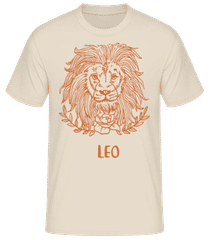 Scribble Style Zodiac Sign Leo · Men's Basic T-Shirt