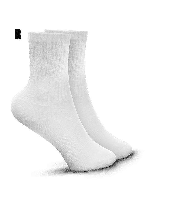 Aperçu: Chaussettes de tennis Mr. Socks - Blanc - Droite