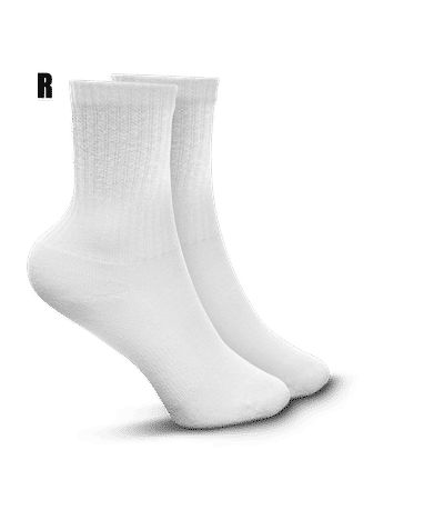 Chaussettes de tennis Mr. Socks - Blanc - Droite