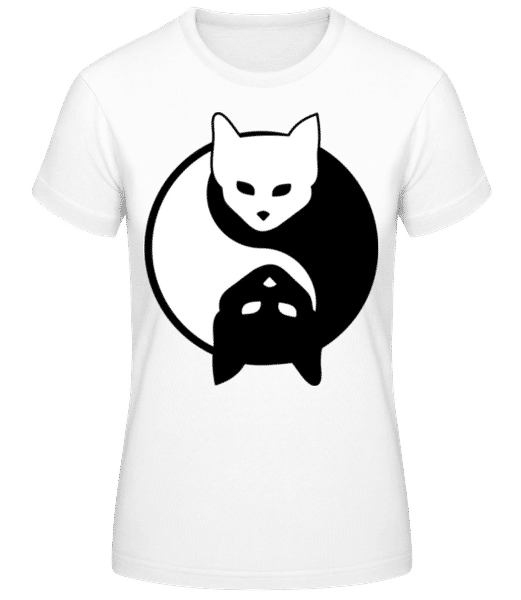 Aperçu: Chat Yin Yang - T-shirt standard Femme - Blanc - Devant