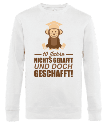10 Jahre Nichts Gerafft - Männer Standard Pullover - Weiß - Vorne