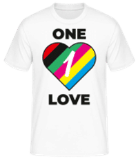 One Love - Männer Basic T-Shirt - Weiß - Vorne