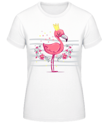 Royal Flamingo - Women's Basic T-Shirt - White - Front