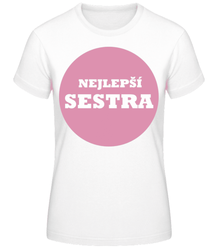 Náhled: Nejlepši Sestra - Dámské basic tričko - Bílá - Napřed