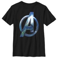 Marvel - Black Panther Wakanda Forever - Logo Wakanda Forever Avenger Symbol - Kids T-Shirt - Black - Front