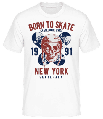 Born To Skate 1991 - Männer Basic T-Shirt - Weiß - Vorne