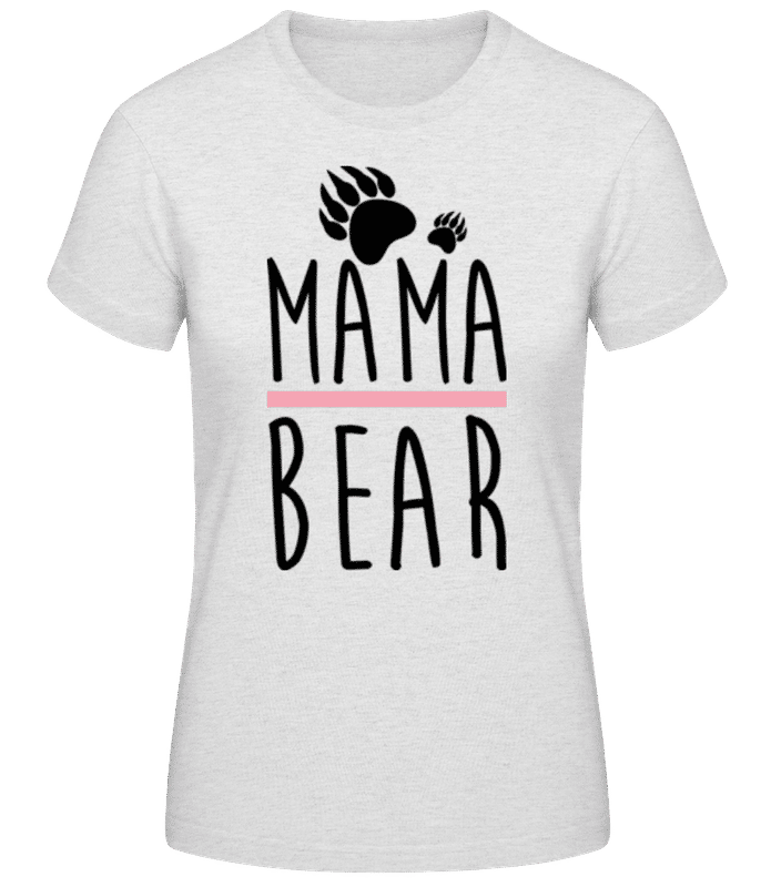 Náhľad: Mama Bear Letters - Dámske basic tričko - Melírovo šedá - Predné