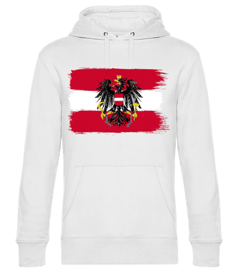 Drapeau Autriche - Sweat à capuche premium Unisexe - Blanc - Devant