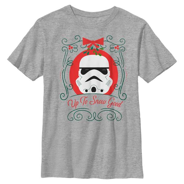 Aperçu: Star Wars - Stormtrooper Snow Good - Christmas - Enfant T-shirt - Gris chiné - Devant