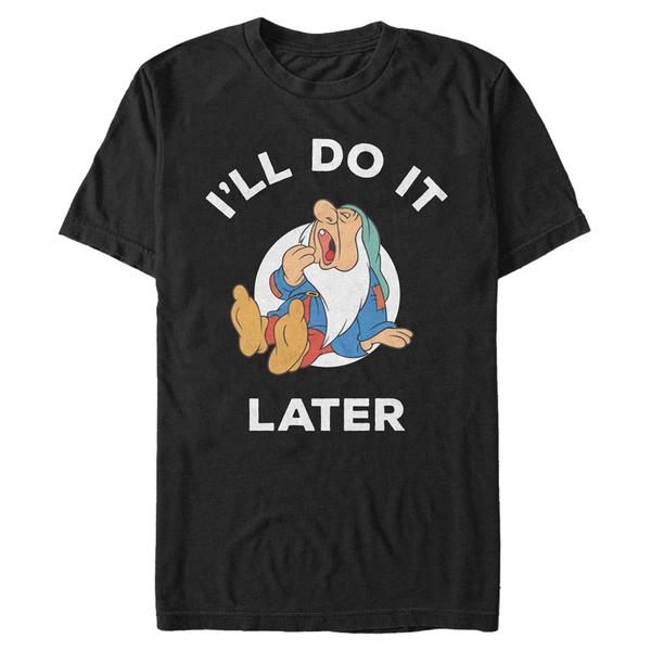 Disney - Blanche-Neige et les Sept Nains - Dřímal Do It Later - Homme T-shirt - Noir - Devant