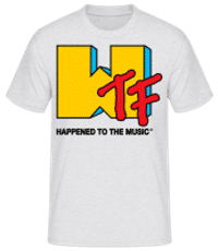 WTF Happened To The Music - Männer Basic T-Shirt - Grau meliert - Vorne