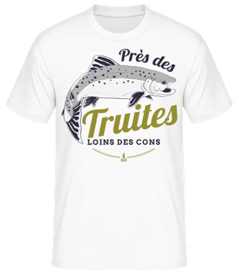 Près Des Truites - T-shirt standard Homme - Blanc - Devant