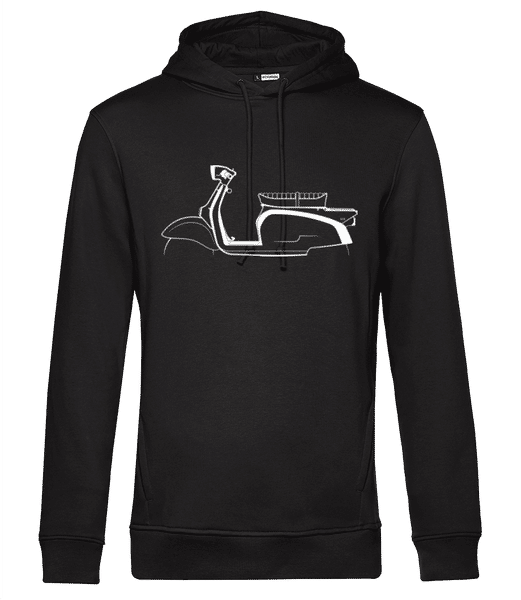 Aperçu: 'Zündapp RS 50 Super' Silhouette - Sweat à capuche bio Homme à poches latérales - Noir - Devant