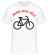 J'Aime Mon Vélo - T-shirt standard Homme - Blanc - Devant