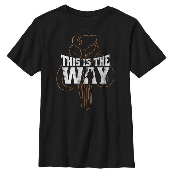 Vorschau: Star Wars - The Mandalorian - Text Way - Kinder T-Shirt - Schwarz - Vorne