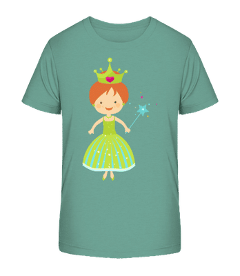 Princess Kids - Kid's Organic T-Shirt Stanley Stella 2.0 - Teal - Front