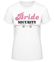 Bride Security Flowers · Frauen Basic T-Shirt