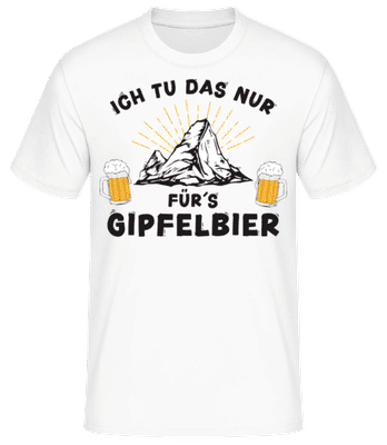 Gipfelbier - Männer Basic T-Shirt - Weiß - Vorne