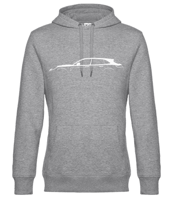 'Porsche Panamera Turbo S' Silhouette - Sweat à capuche standard homme - Gris chiné - Devant
