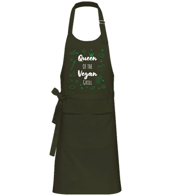 Queen Of The Vegan - Tablier professionnel - Olive - Devant