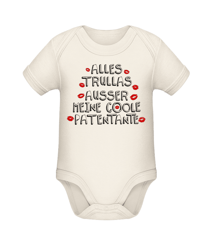 Vorschau: Alles Trullas Außer Patentante - Baby Bio Strampler - Creme - Vorne