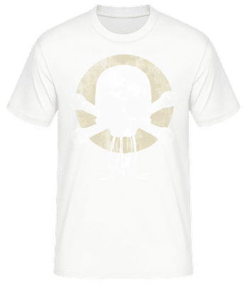 Skull With Microphones - Men's Basic T-Shirt - White - Front