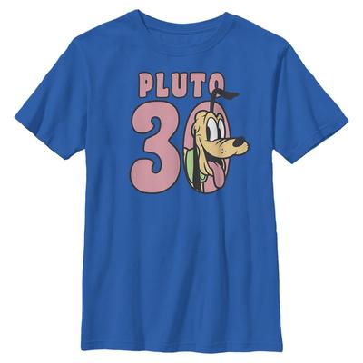 Disney Classics - Mickey Mouse - Pluto Smiles - Enfant T-shirt - Bleu royal - Devant