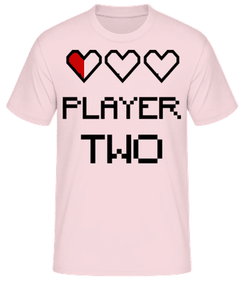 Player Two - Pánské basic tričko - Růžová - Napřed