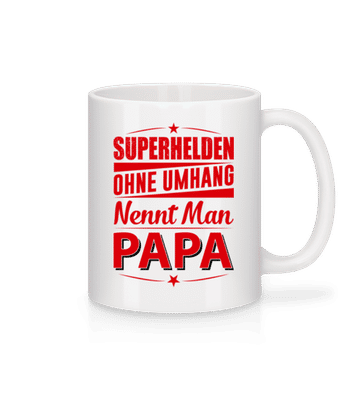 Superhelden Papa - Tasse - Weiß - Vorne