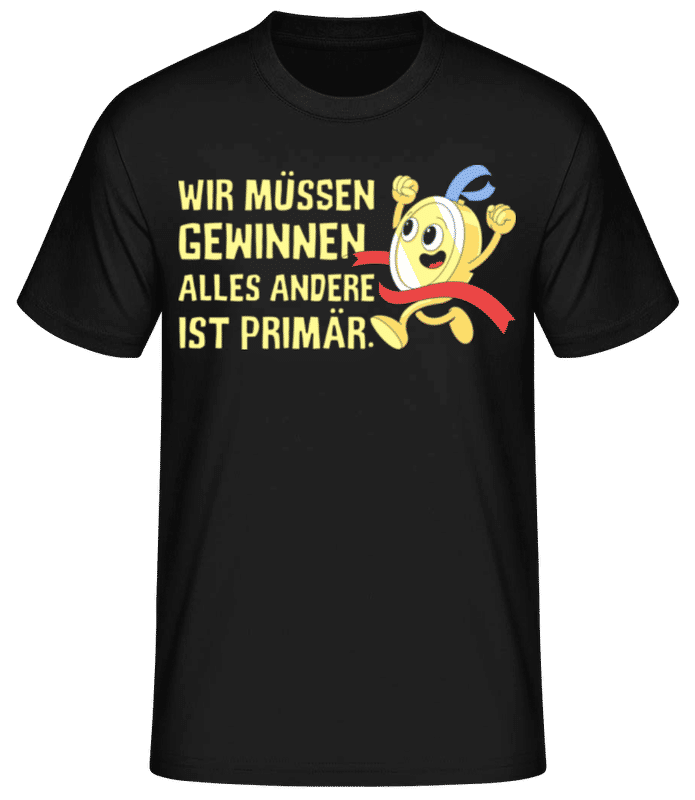 Vorschau: Gewinnen Alles Andere Primär - Männer Basic T-Shirt - Schwarz - Vorne