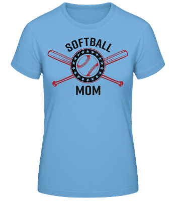 Softball Mom - T-shirt standard Femme - Bleu clair - Devant