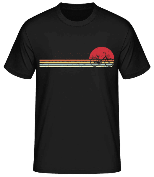 Vorschau: Retro Sunset Bicycle - Männer Basic T-Shirt - Schwarz - Vorne