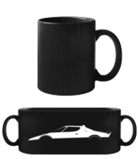 'Lancia Stratos Stradale' Silhoeutte - Tasse Noire - Noir - Devant
