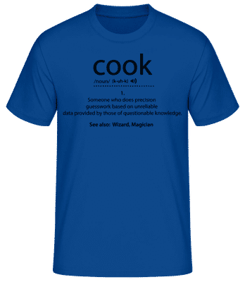 Cook Description - Männer Basic T-Shirt - Royalblau - Vorne