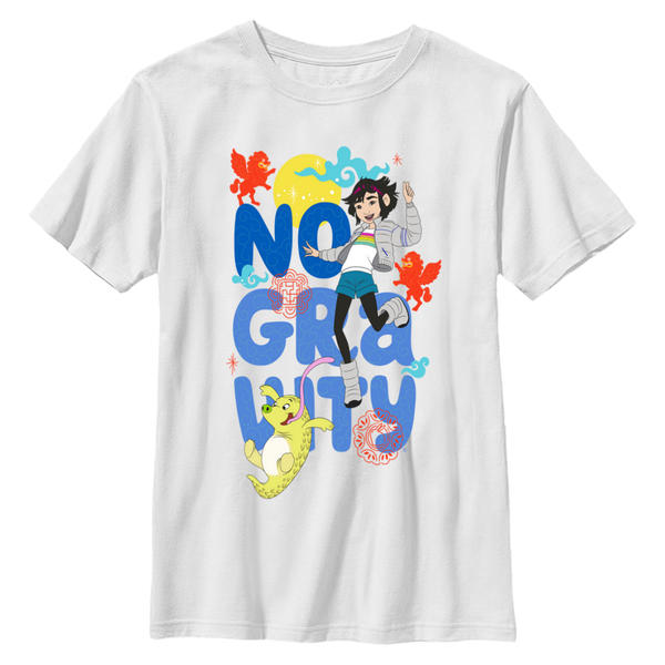 Aperçu: Netflix - Voyage vers la Lune - Fei Fei & Gobi No Gravity - Enfant T-shirt - Blanc - Devant