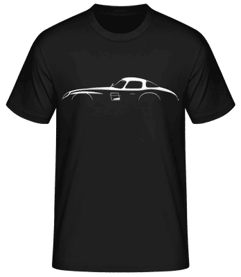 'Mercedes 300 SLR Uhlenhaut' Silhouette - Camiseta básica para hombre - Negro - delante