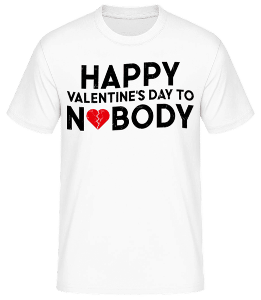 Aperçu: Happy Valentine's Day To Nobody - T-shirt standard Homme - Blanc - Devant