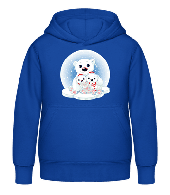 Polar Bears - Kid's Hoodie - Royal blue - Front
