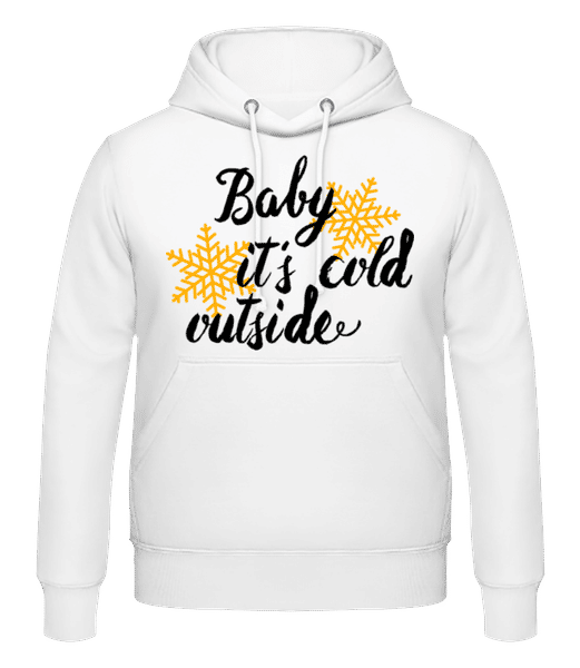Aperçu: Baby It's Cold Outside - Sweat à capuche Homme - Blanc - Devant