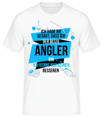 Der Beste Angler - Männer Basic T-Shirt - Weiß - Vorne