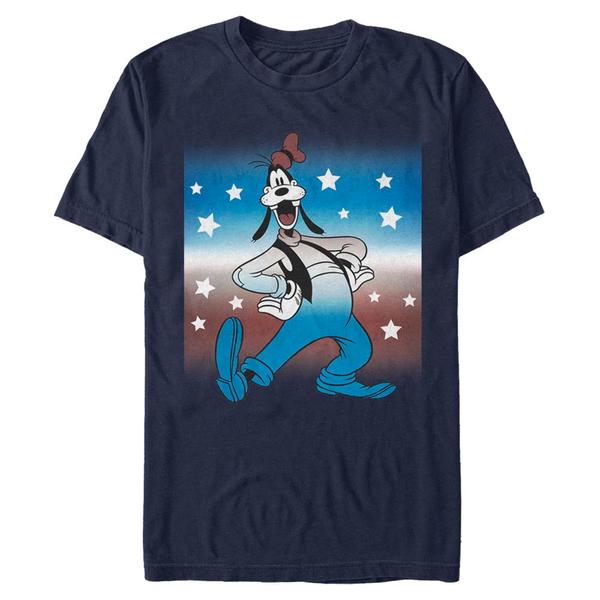 Aperçu: Disney - Mickey Mouse - Goofy Patriotic Goof - Homme T-shirt - Bleu marine - Devant