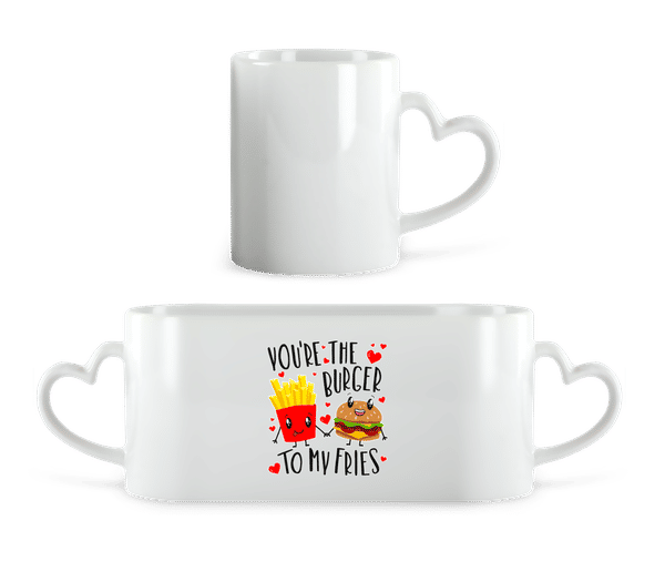 Preview: Burger To My Fries - Heart Mug - White - Front